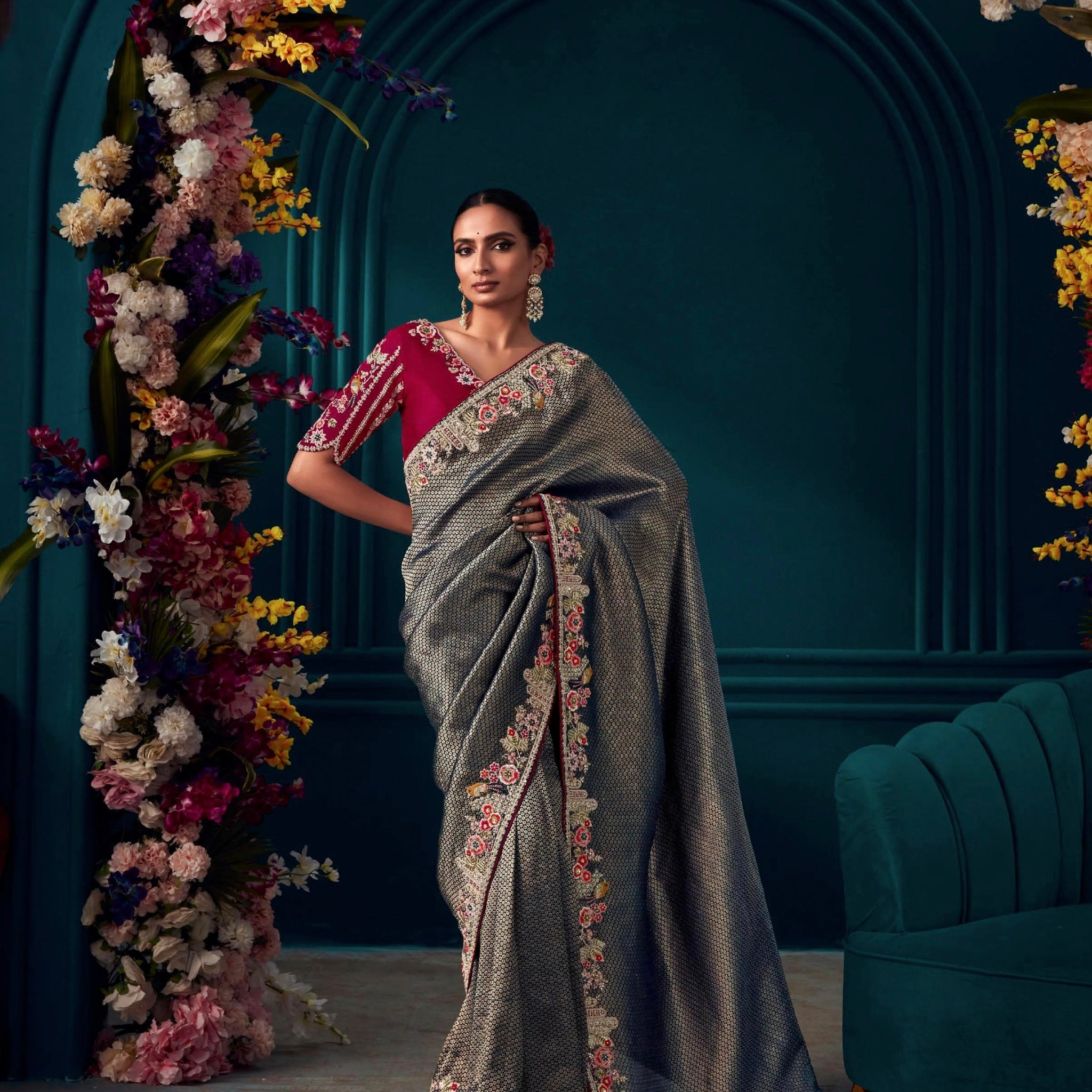 Beautiful Designer Wedding Wear Pure Banarasi Kanjivaram Saree