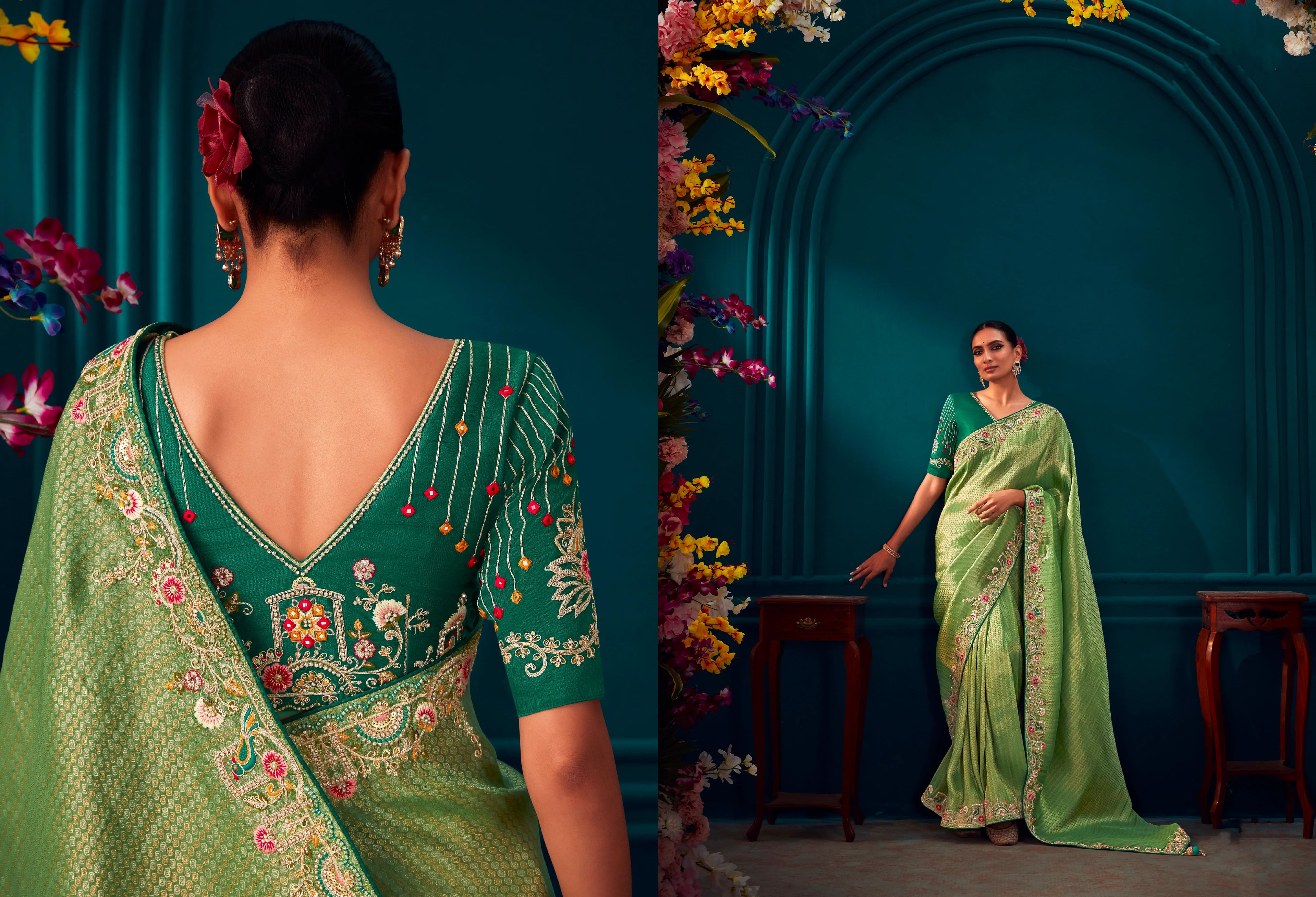 Beautiful Designer Wedding Wear Pure Banarasi Kanjivaram Saree