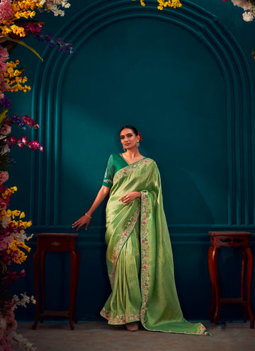 Beautiful Designer Wedding Wear Pure Banarasi Kanjivaram Saree