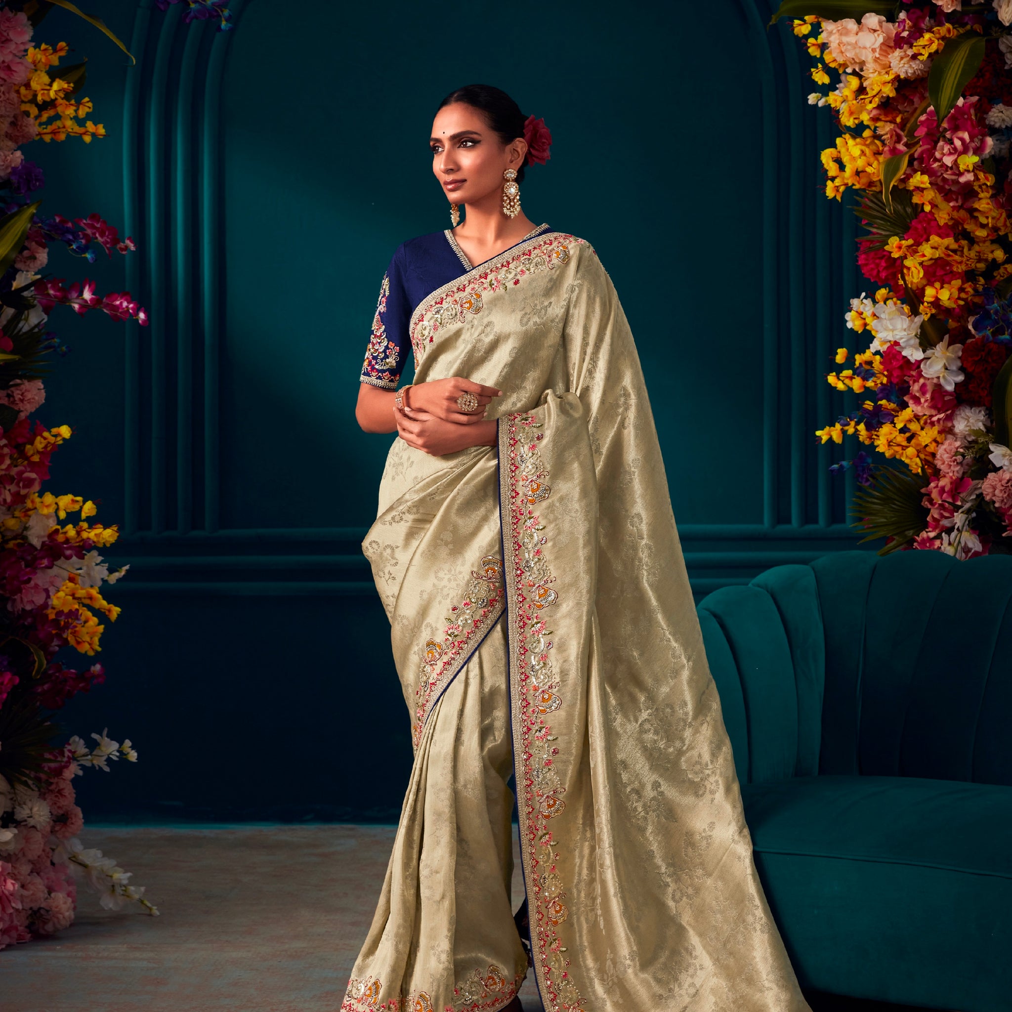 Beautiful Designer Wedding Wear Pure Banarasi Kanjivaram Saree