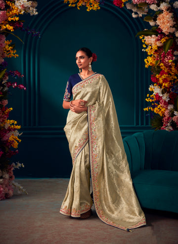 Beautiful Designer Wedding Wear Pure Banarasi Kanjivaram Saree