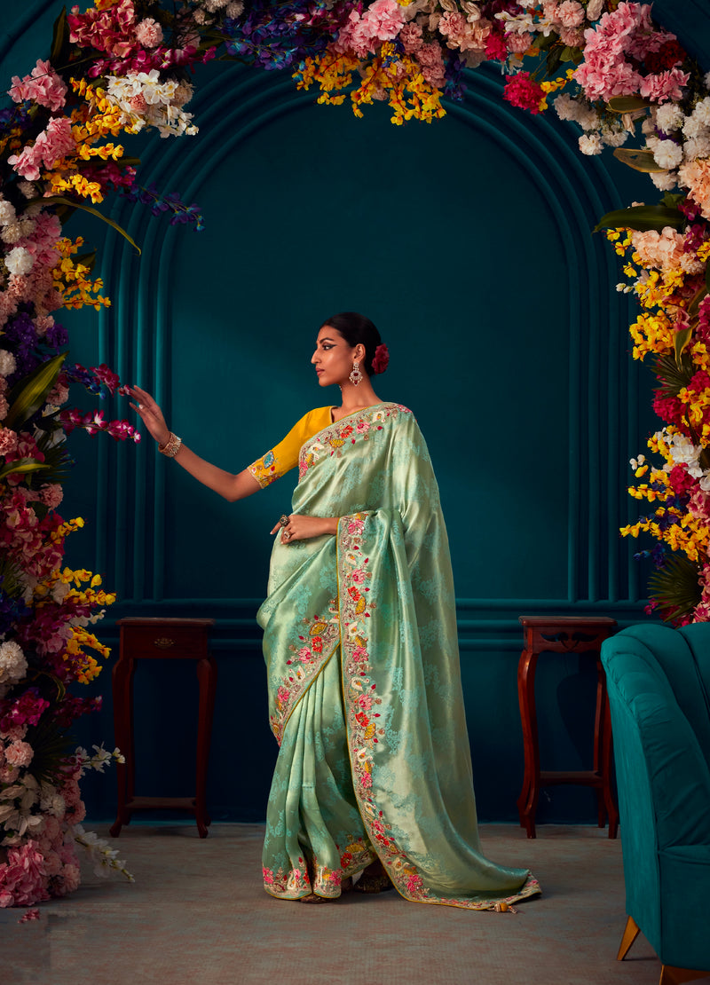 Beautiful Designer Wedding Wear Pure Banarasi Kanjivaram Saree