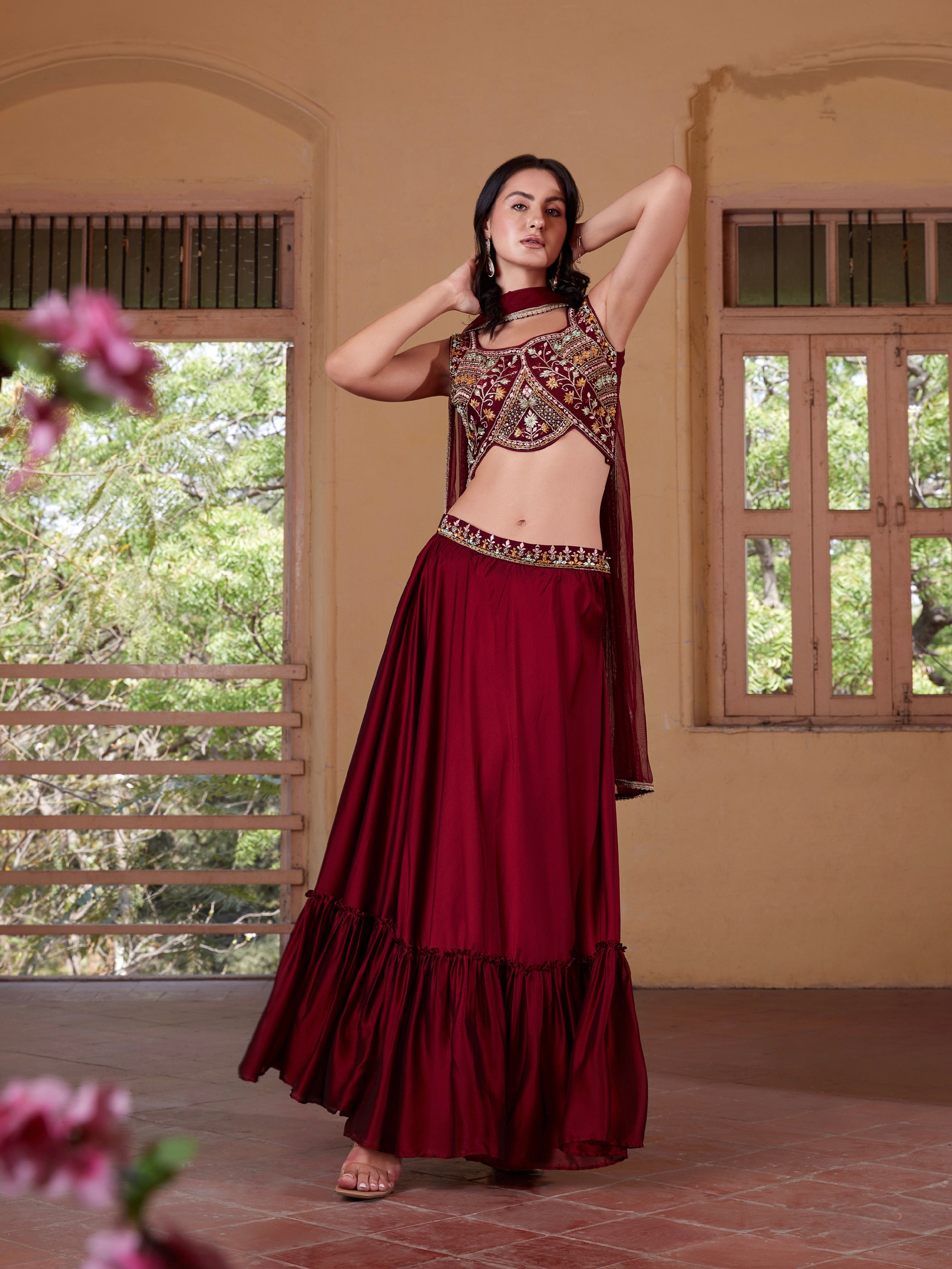 Beautiful Designer Wedding Wear Readymade Lehenga Choli