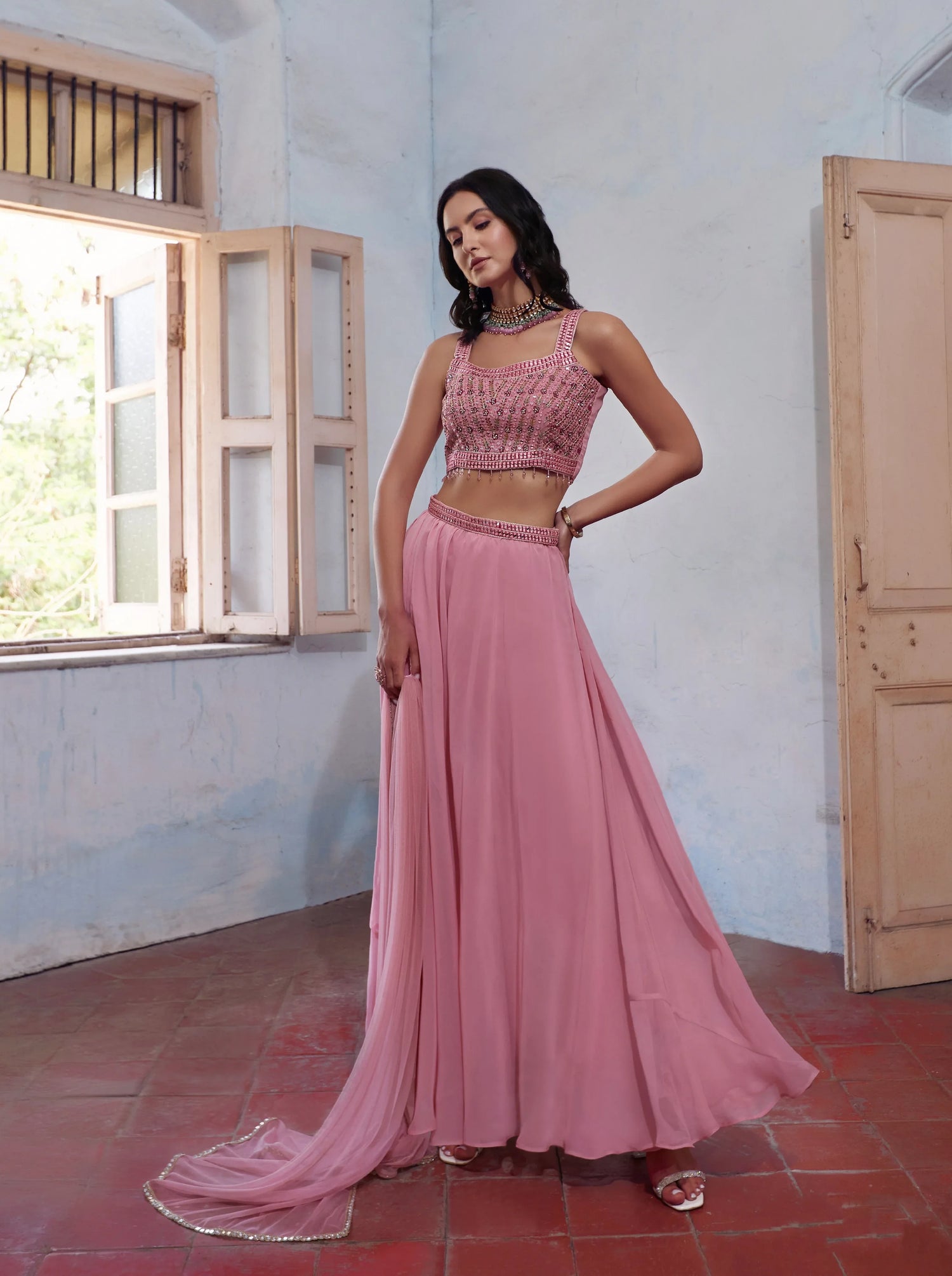 Beautiful Designer Wedding Wear Readymade Lehenga Choli