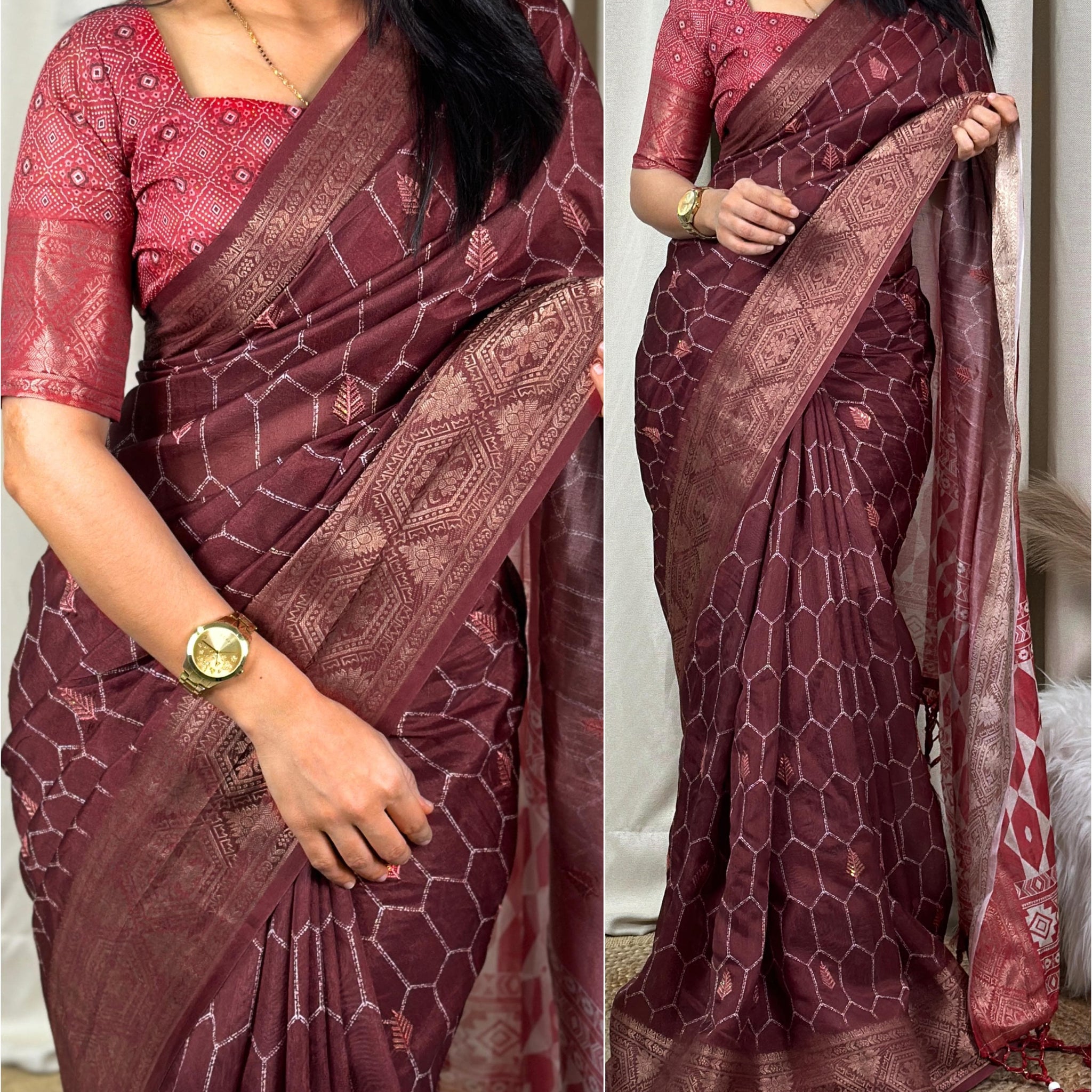 Beautiful Designer Summer Special Muslin Cotton Saree