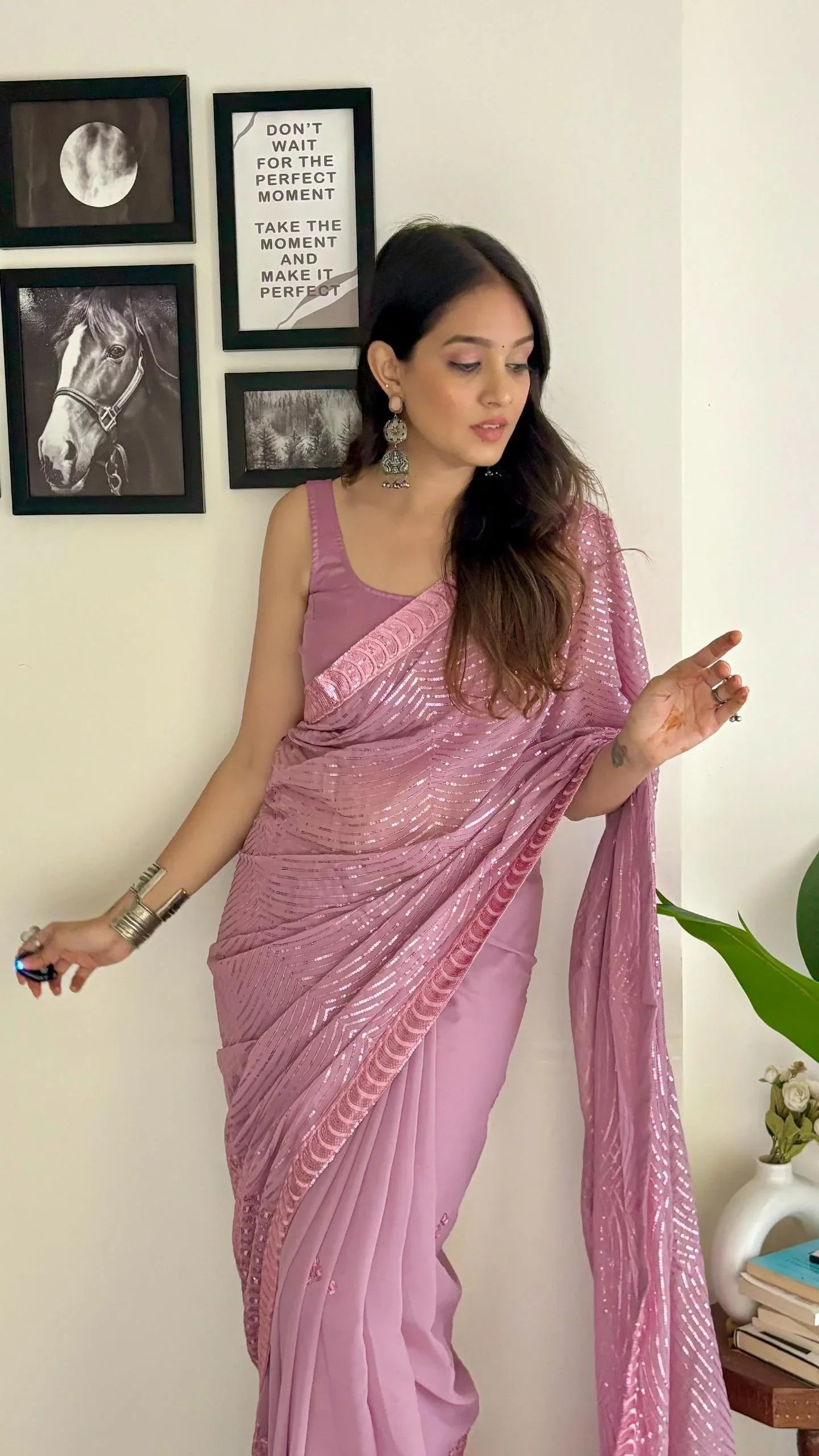 Beautiful Designer Soft Georgette with Sequence Saree