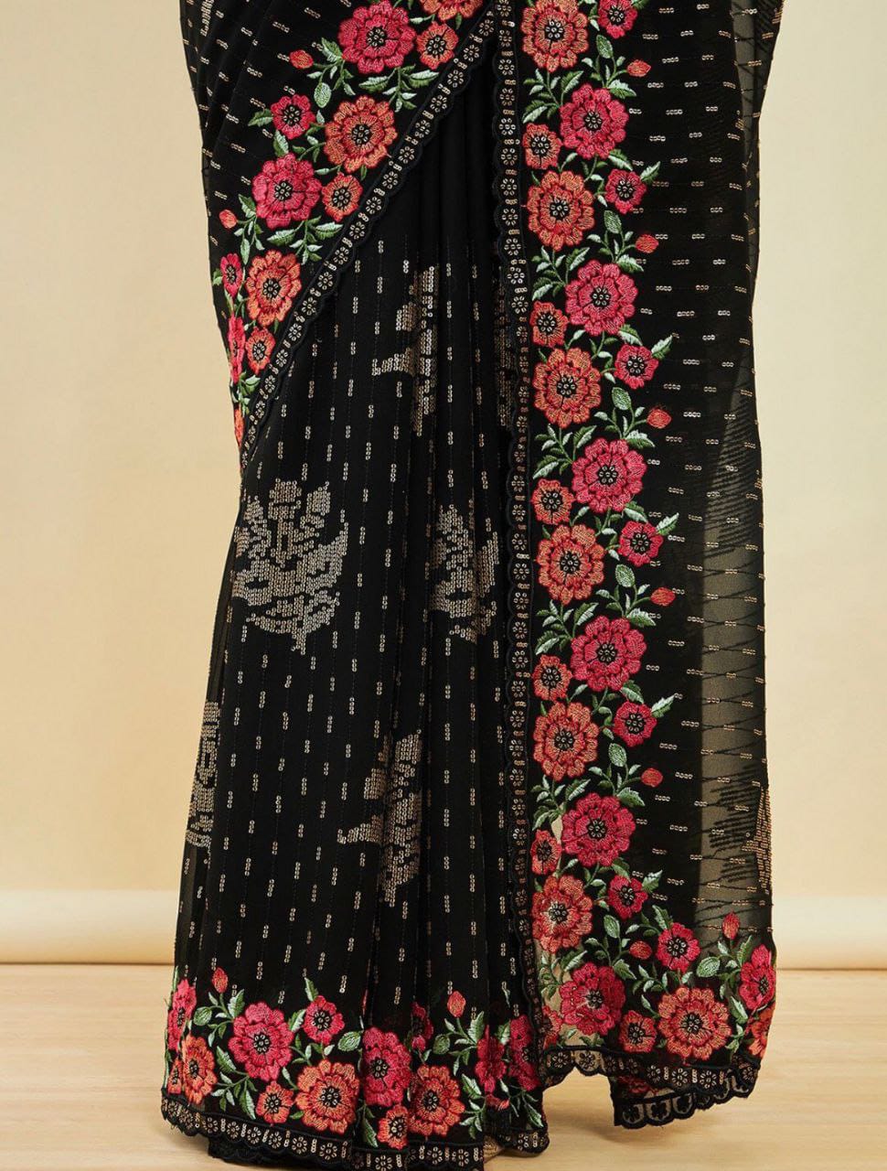 Beautiful Designer Soft Georgette with Sequence Saree