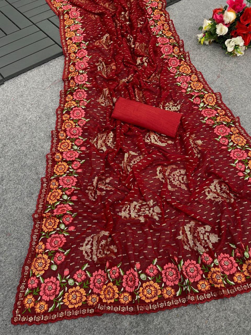 Beautiful Designer Soft Georgette with Sequence Saree