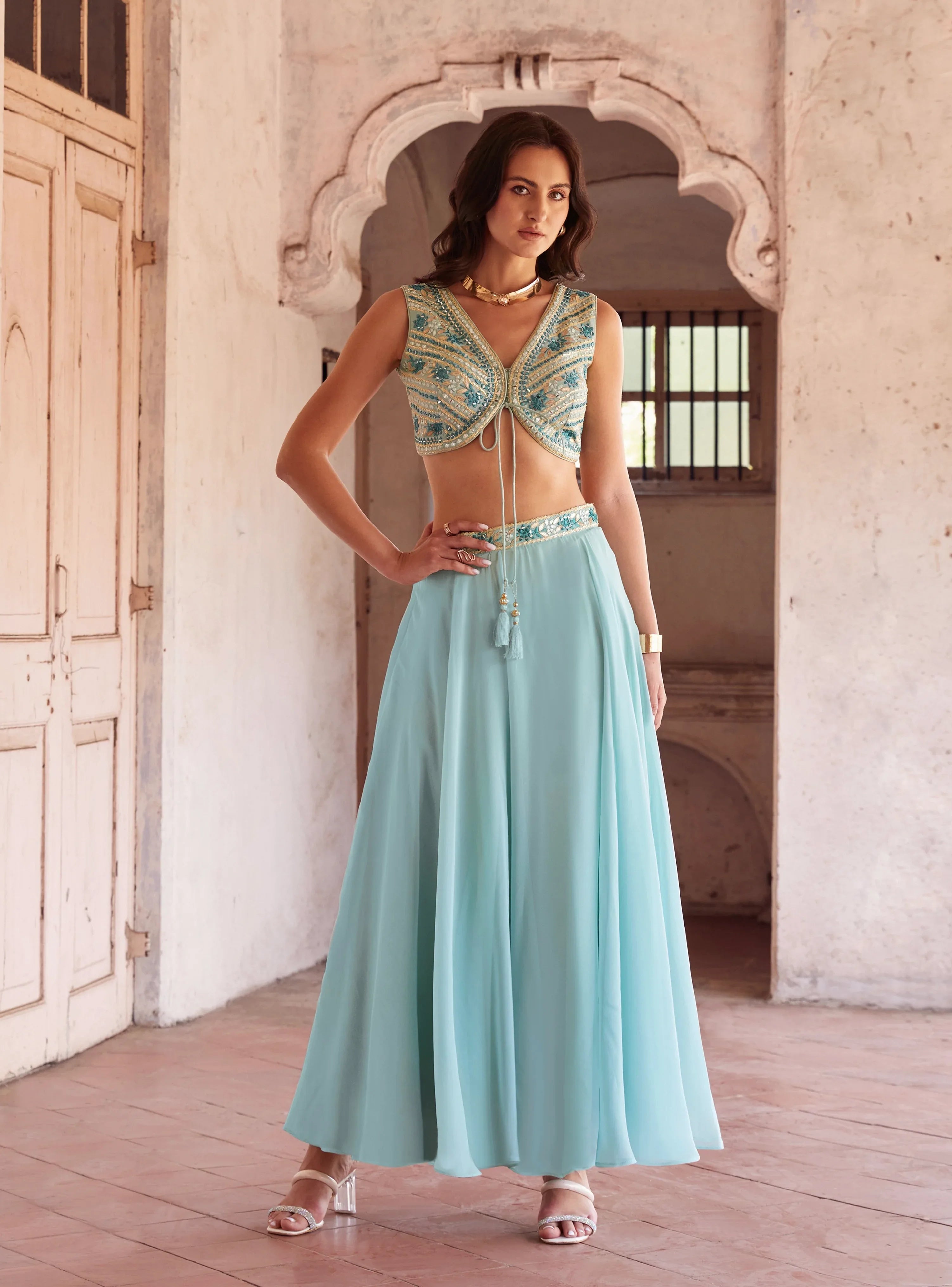 Beautiful Designer Wedding Wear Readymade Lehenga Choli
