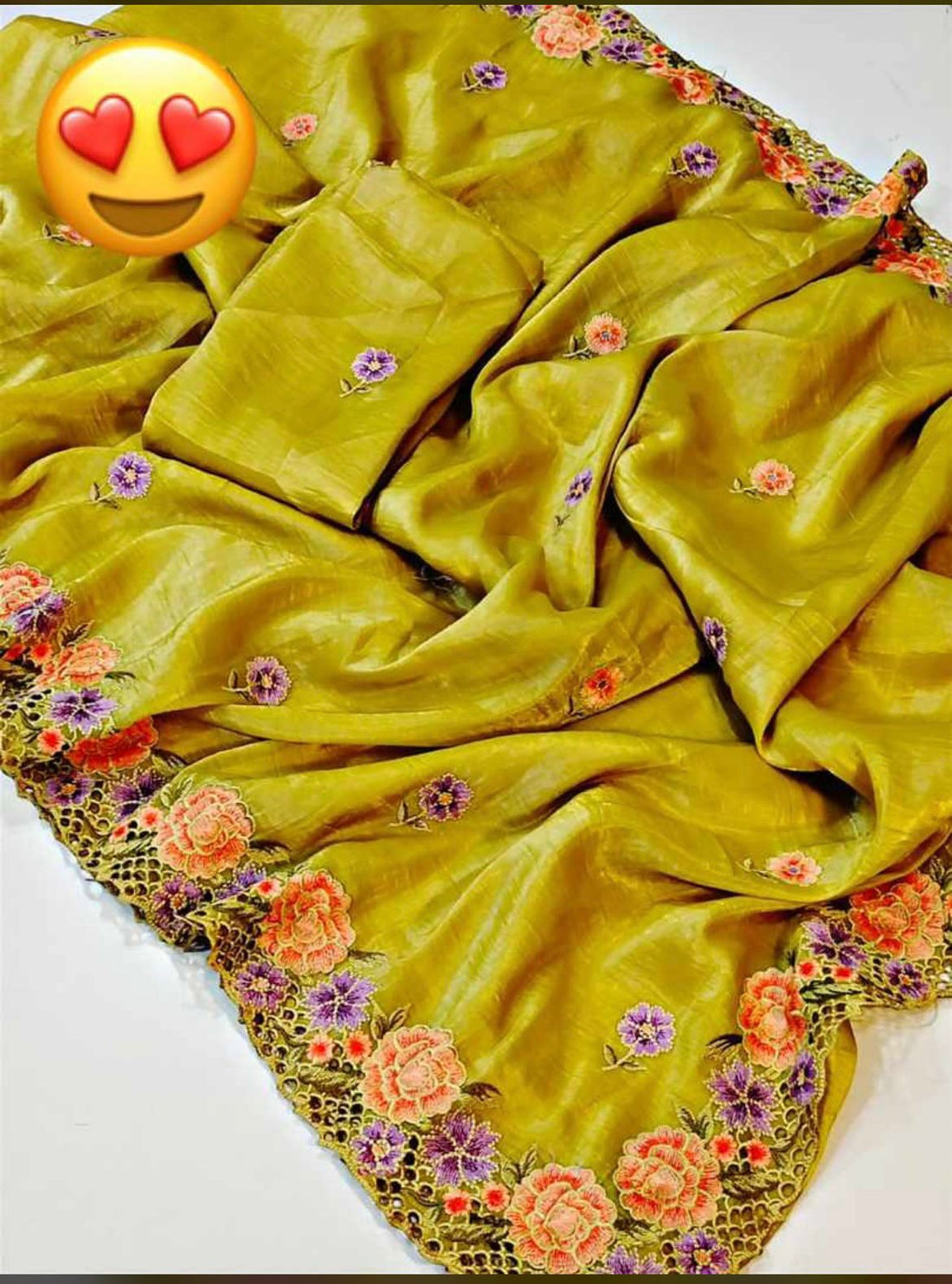 Beautiful Designer Party Wear Soft Crush Tussar Saree