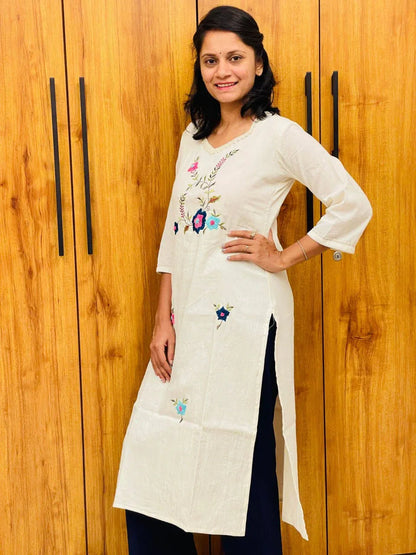 Beautiful Designer Summer Special Pure Cotton Kurti With Pent