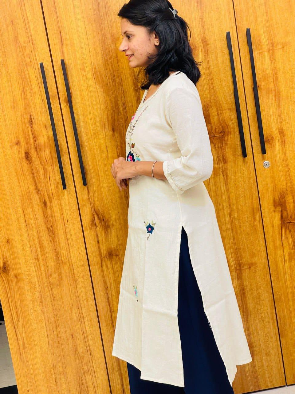 Beautiful Designer Summer Special Pure Cotton Kurti With Pent