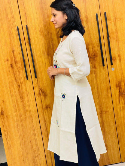 Beautiful Designer Summer Special Pure Cotton Kurti With Pent