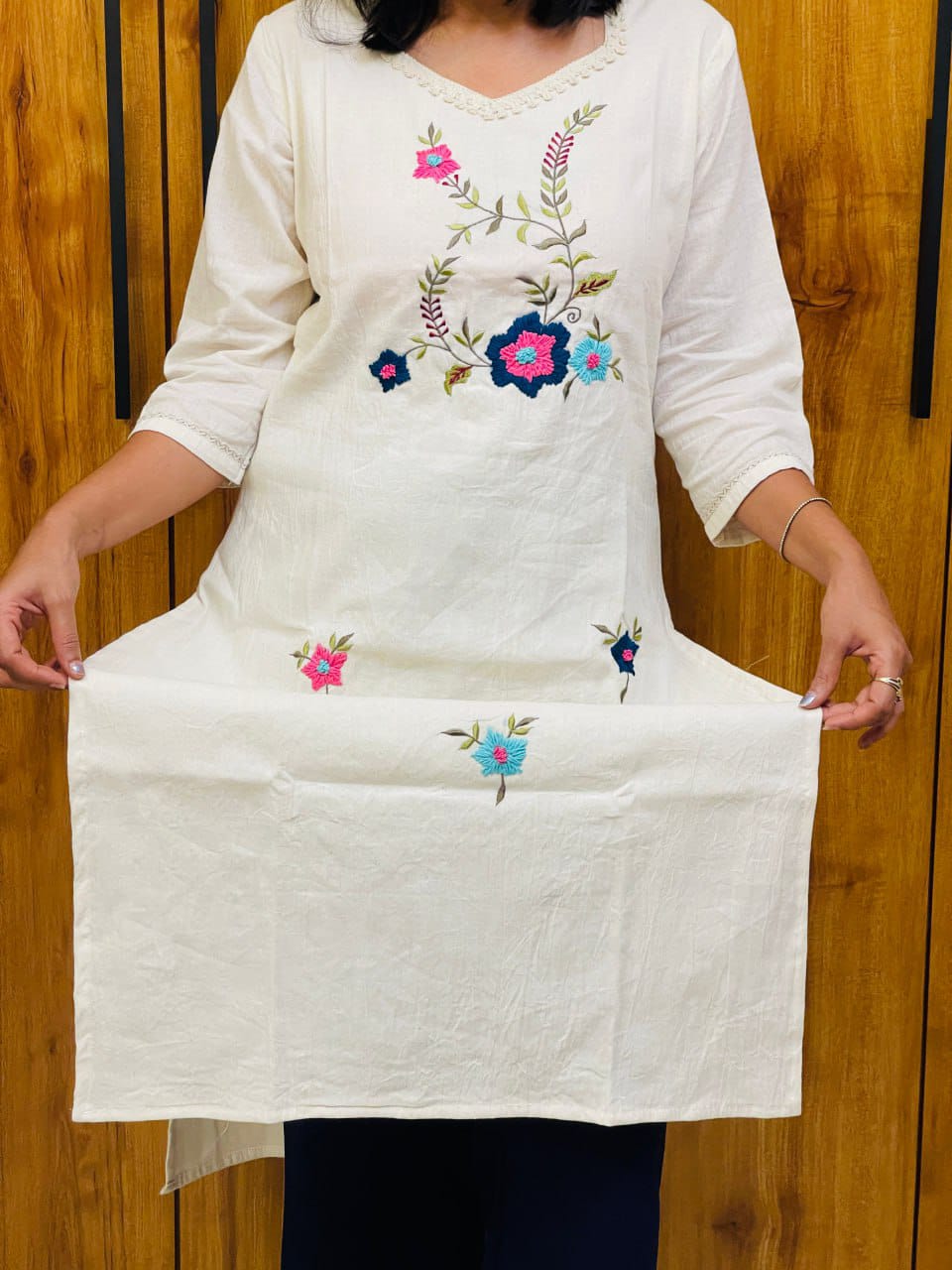 Beautiful Designer Summer Special Pure Cotton Kurti With Pent