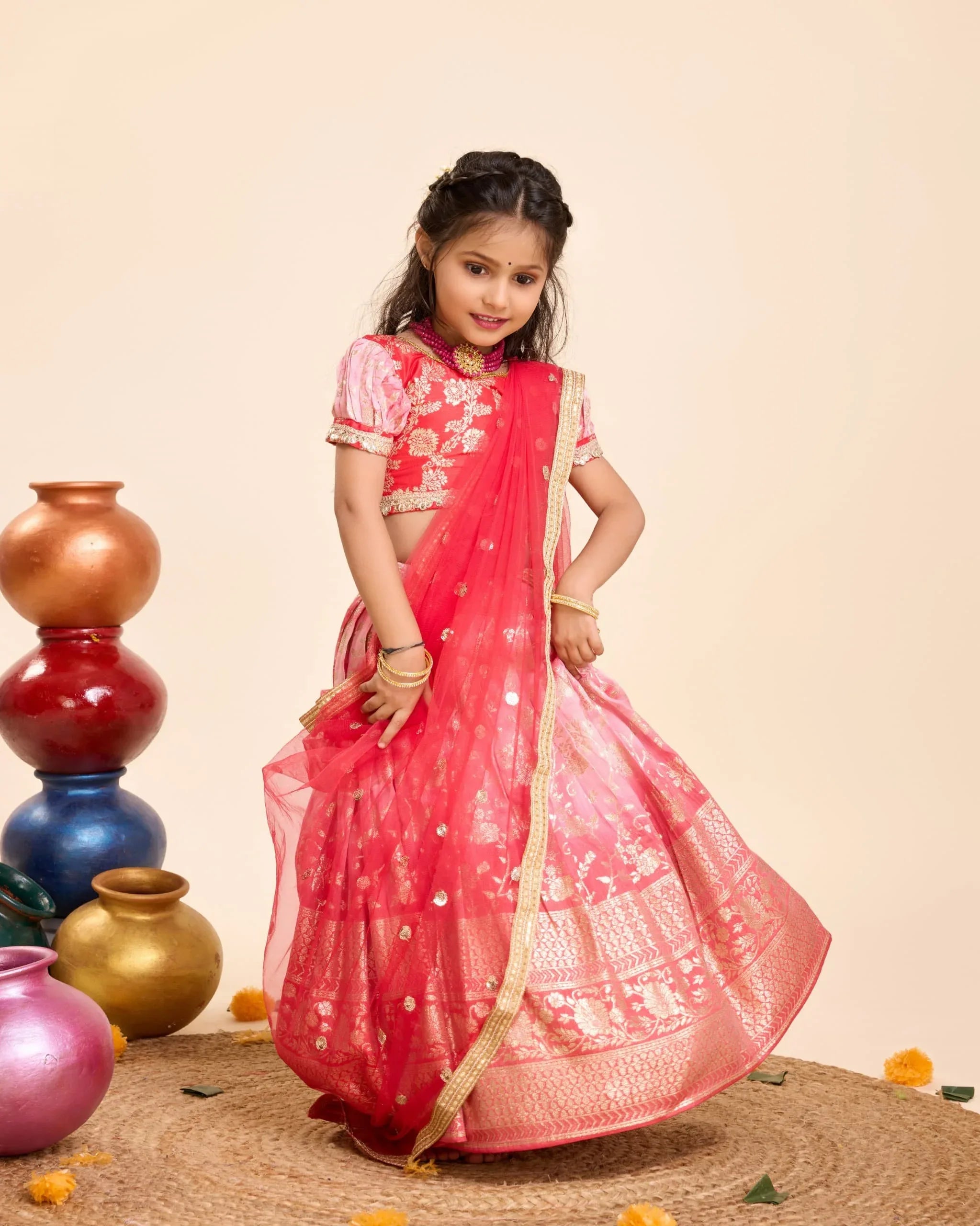 Beautiful Designer Party Wear Soft Silk  Kid&
