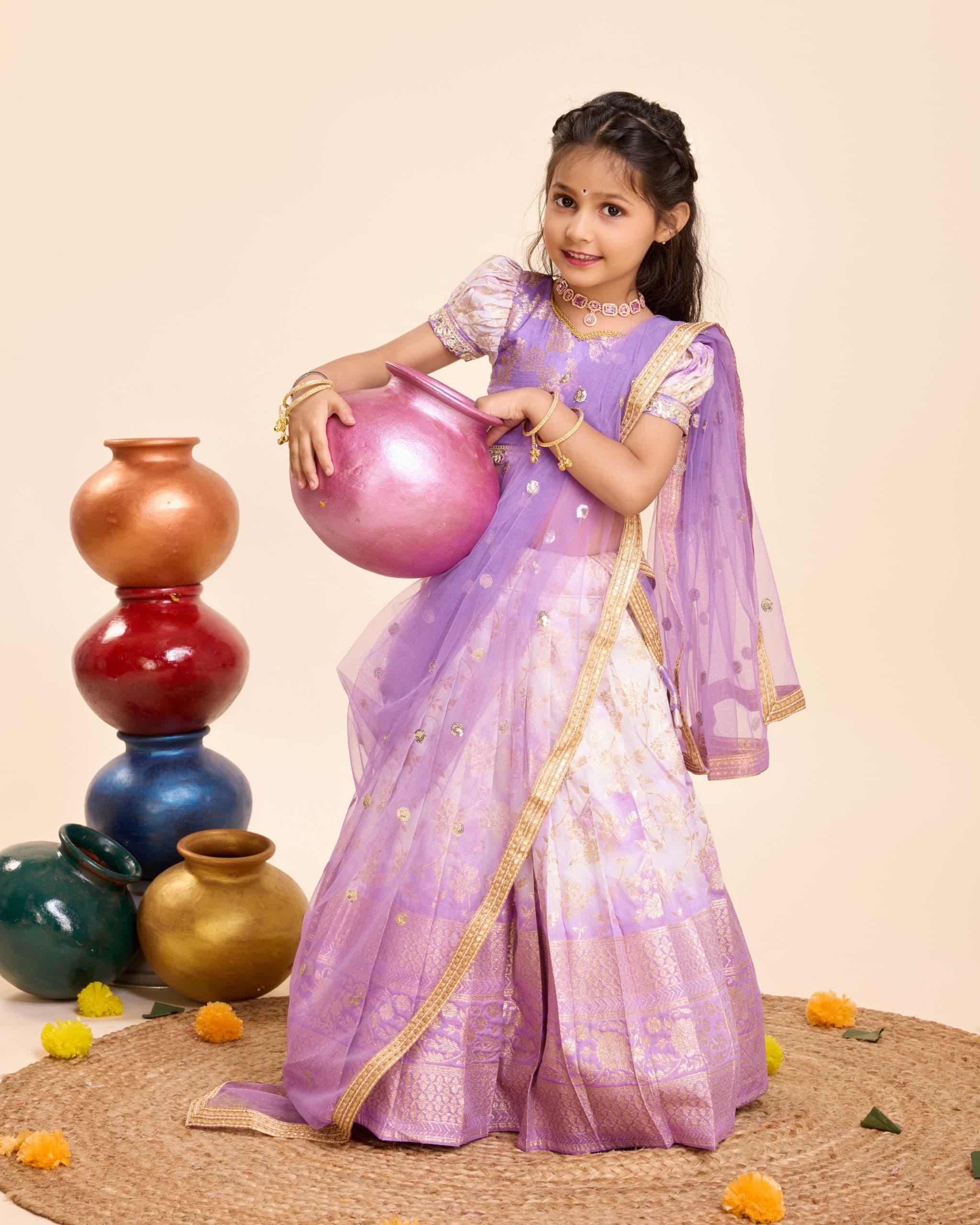 Beautiful Designer Party Wear Soft Silk  Kid&