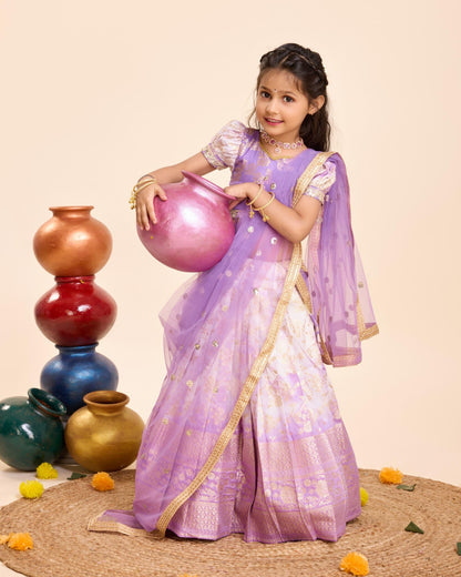 Beautiful Designer Party Wear Soft Silk  Kid&