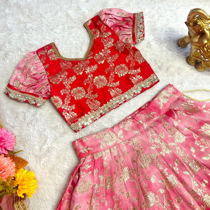 Beautiful Designer Party Wear Soft Silk  Kid&