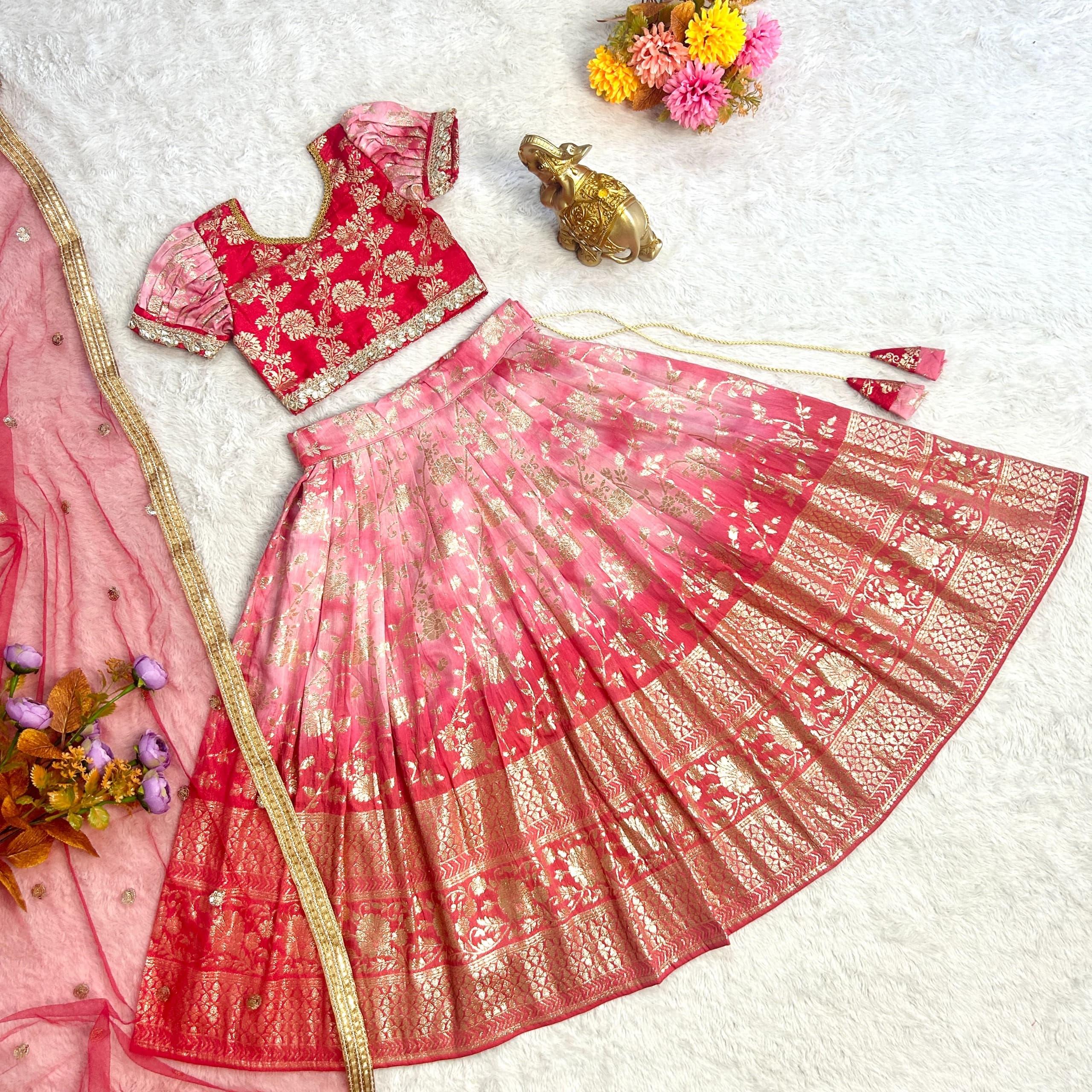 Beautiful Designer Party Wear Soft Silk  Kid&