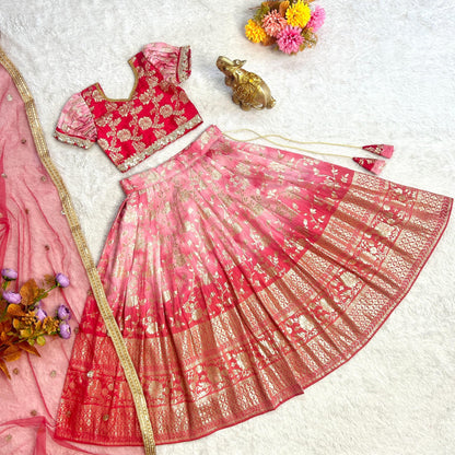 Beautiful Designer Party Wear Soft Silk  Kid&
