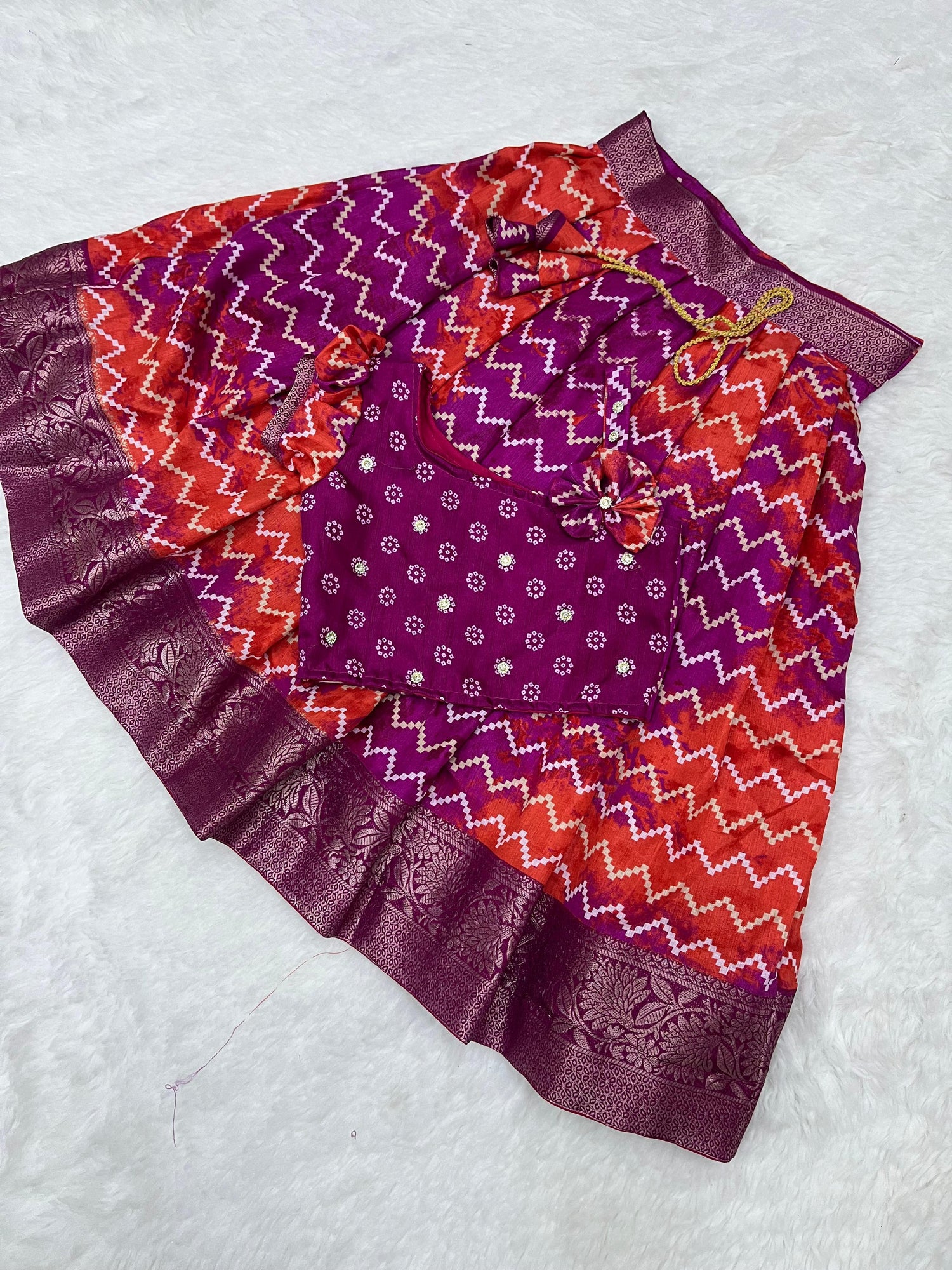 Beautiful Designer Party Wear Soft Dola Silk Kid&