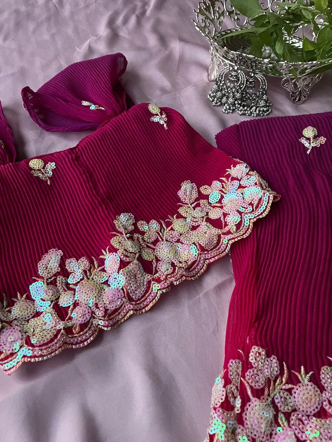 Beautiful Designer Party Wear Fox Georgette Kid&