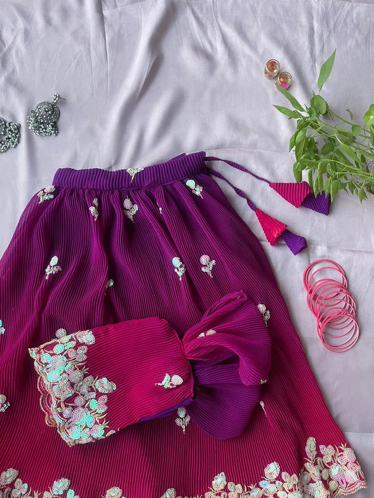 Beautiful Designer Party Wear Fox Georgette Kid&