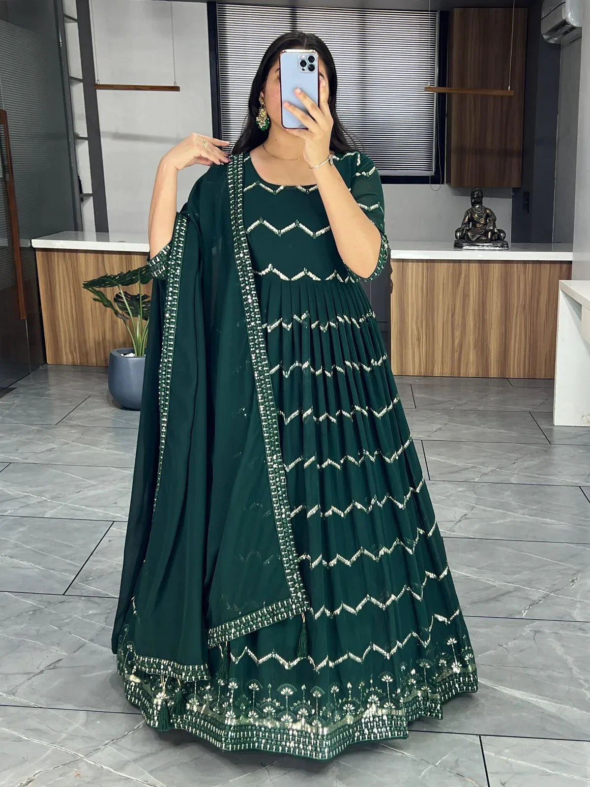Beautiful Designer Soft Georgette Party Wear Gown