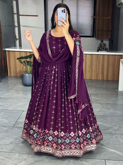 Beautiful Designer Soft Georgette Party Wear Gown