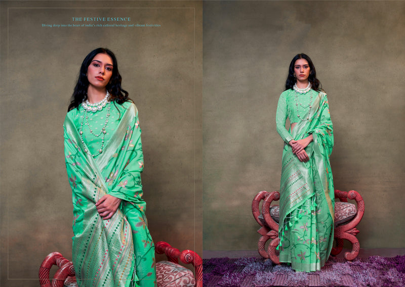 Beautiful Designer Festive Wear Jamadani Handwoven Cotton Saree