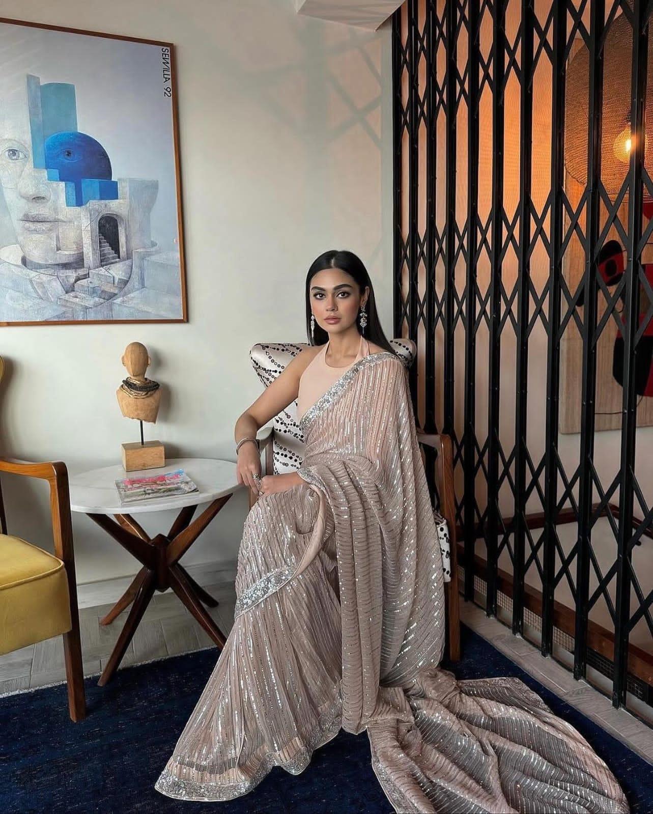 Beautiful Designer Mono Silk Soft Georgette Saree
