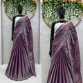 Full View of Lavender Jimmy Choo Saree