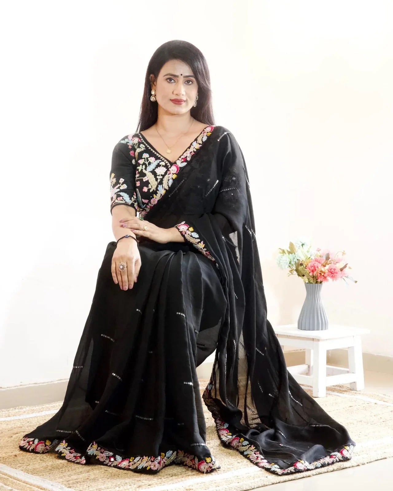 Beautiful Designer Soft Pure Soft Heavy Glooming Rangoli Silk Saree