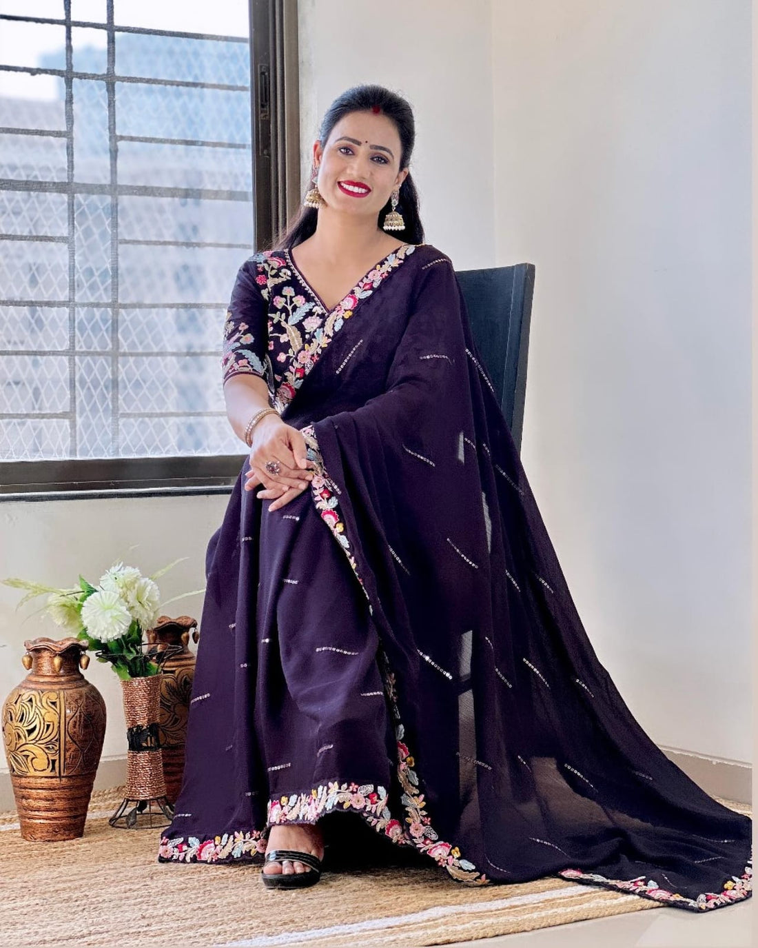 Beautiful Designer Soft Pure Soft Heavy Glooming Rangoli Silk Saree