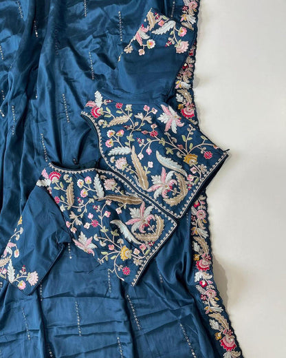 Beautiful Designer Soft Pure Soft Heavy Glooming Rangoli Silk Saree