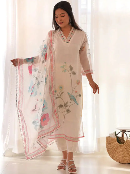Beautiful Designer Summer Special Heavy Anarkali Orgenza Salwar Suit