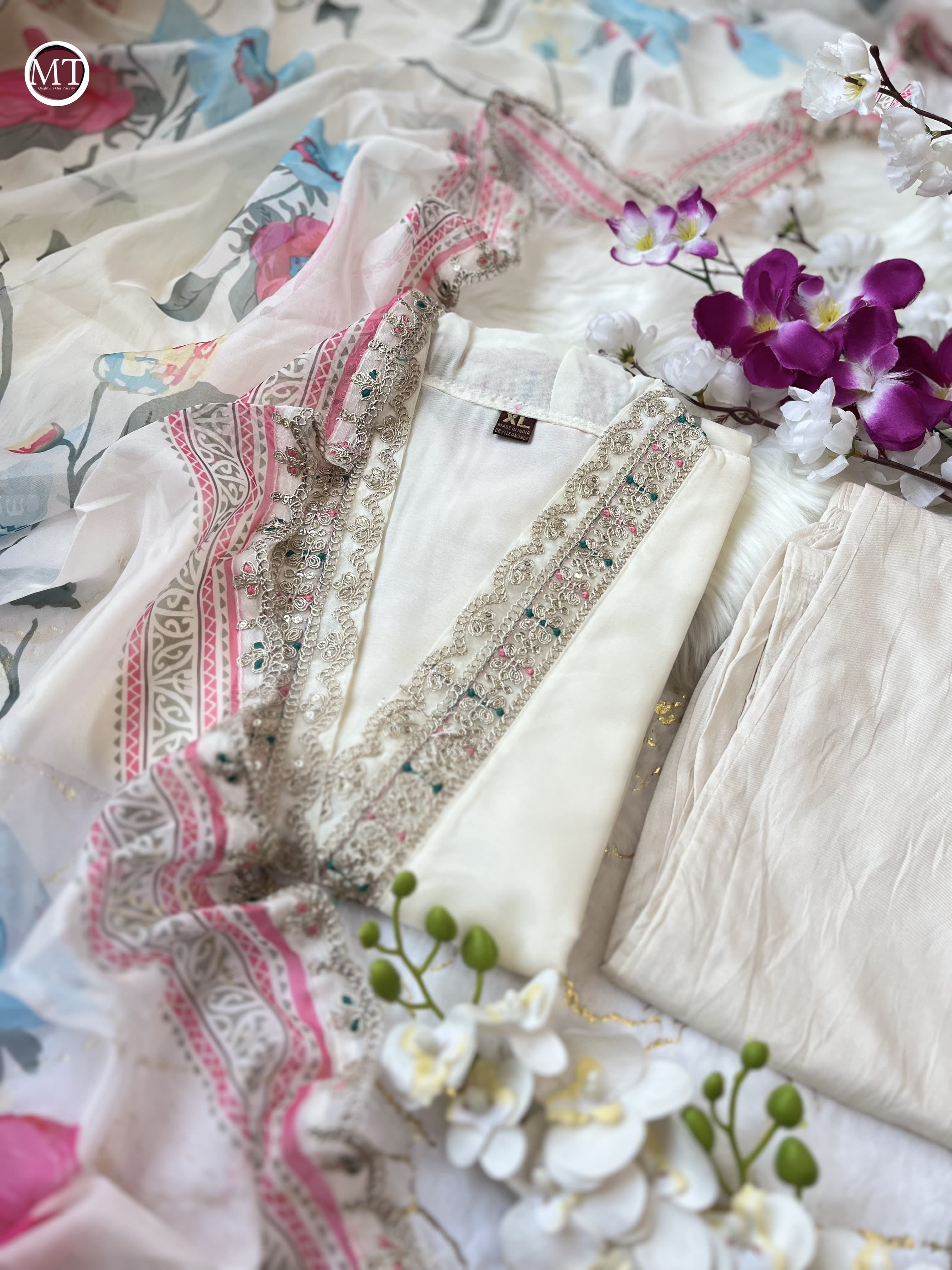 Beautiful Designer Summer Special Heavy Anarkali Orgenza Salwar Suit