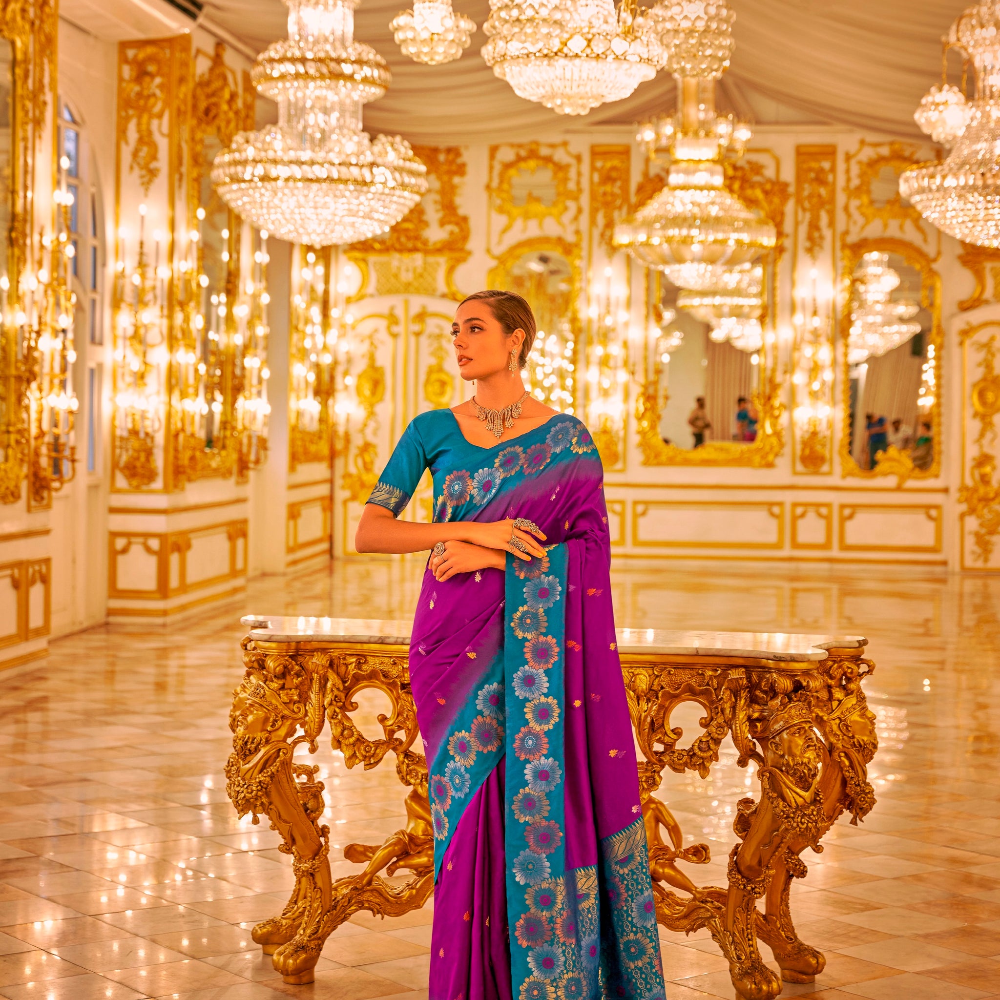 Designer Festival Wear Banarasi Silk Weaving Saree
