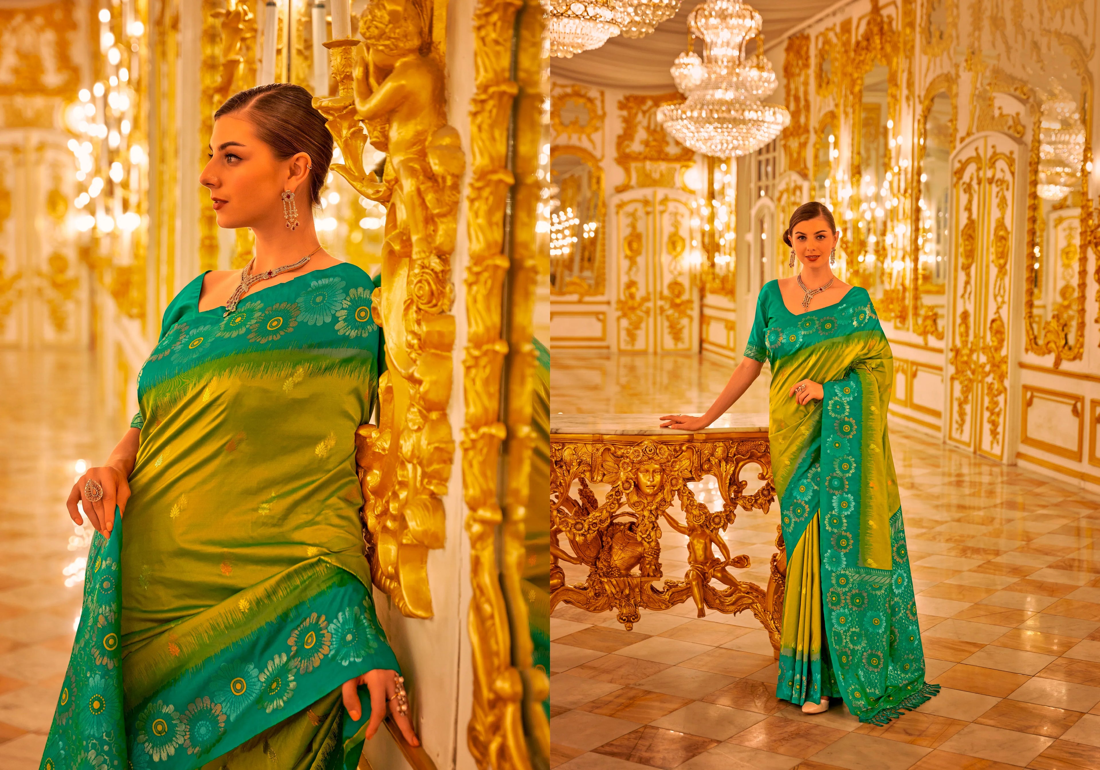 Designer Festival Wear Banarasi Silk Weaving Saree