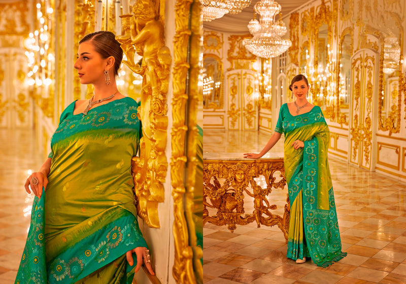 Designer Festival Wear Banarasi Silk Weaving Saree