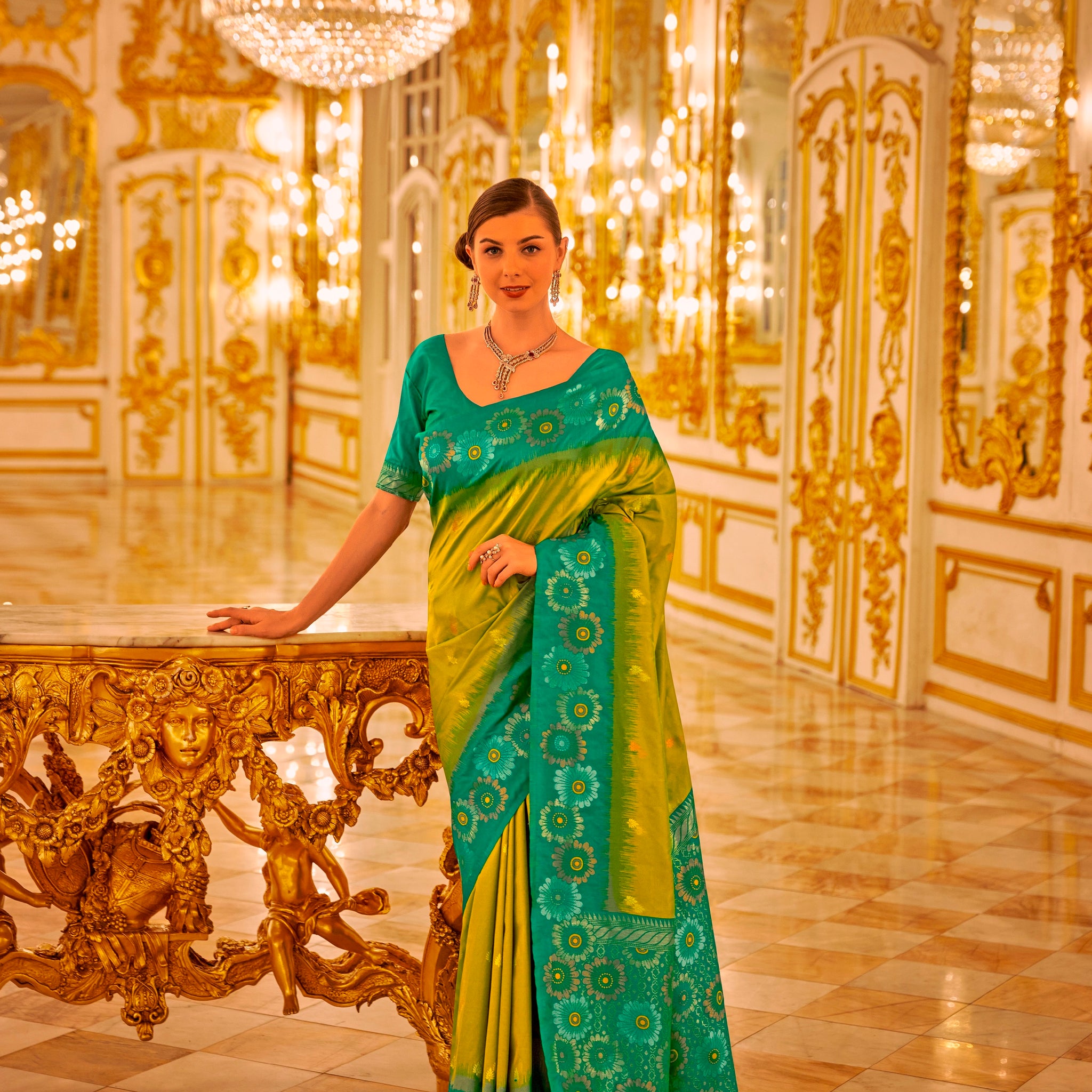 Designer Festival Wear Banarasi Silk Weaving Saree