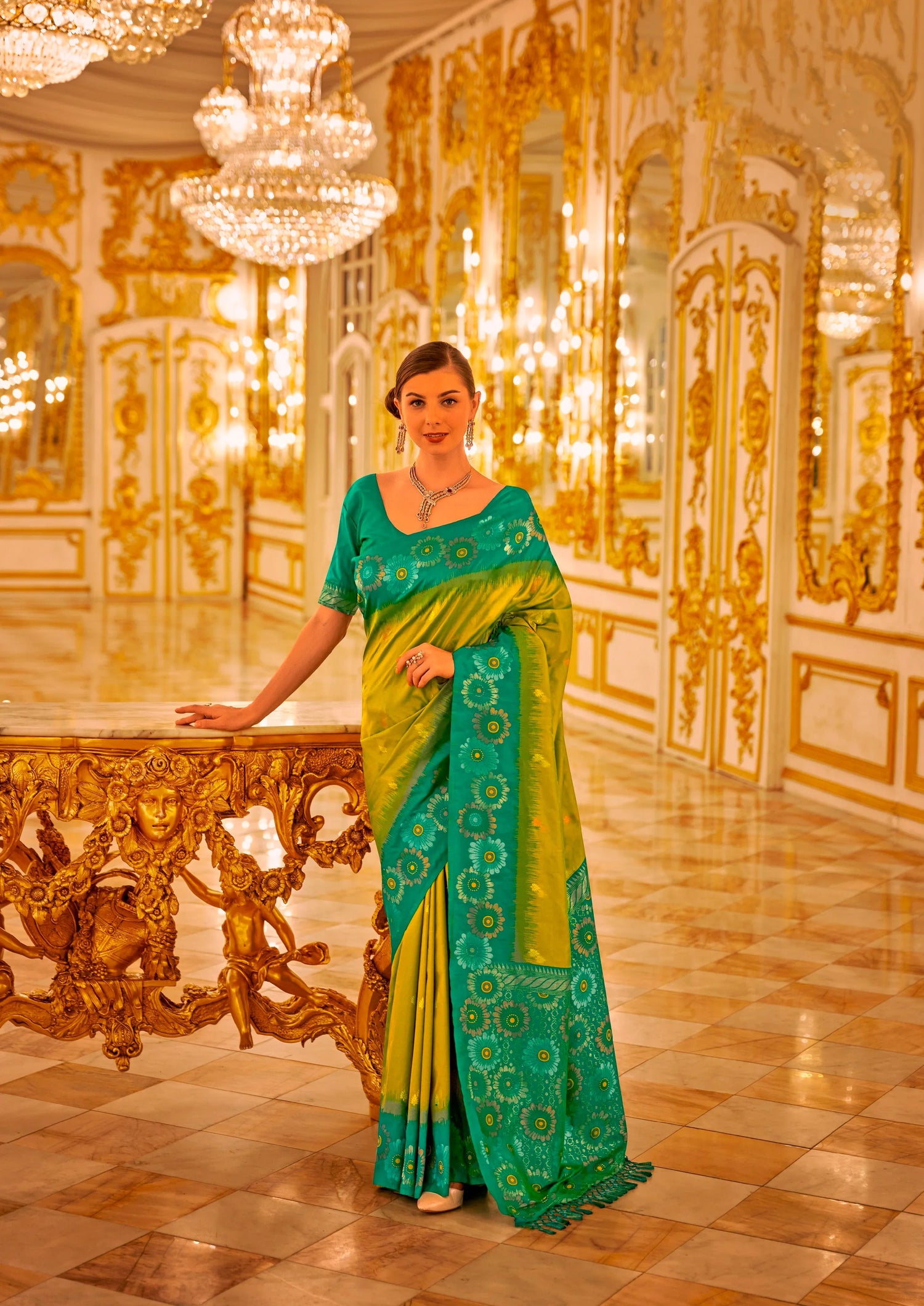 Designer Festival Wear Banarasi Silk Weaving Saree