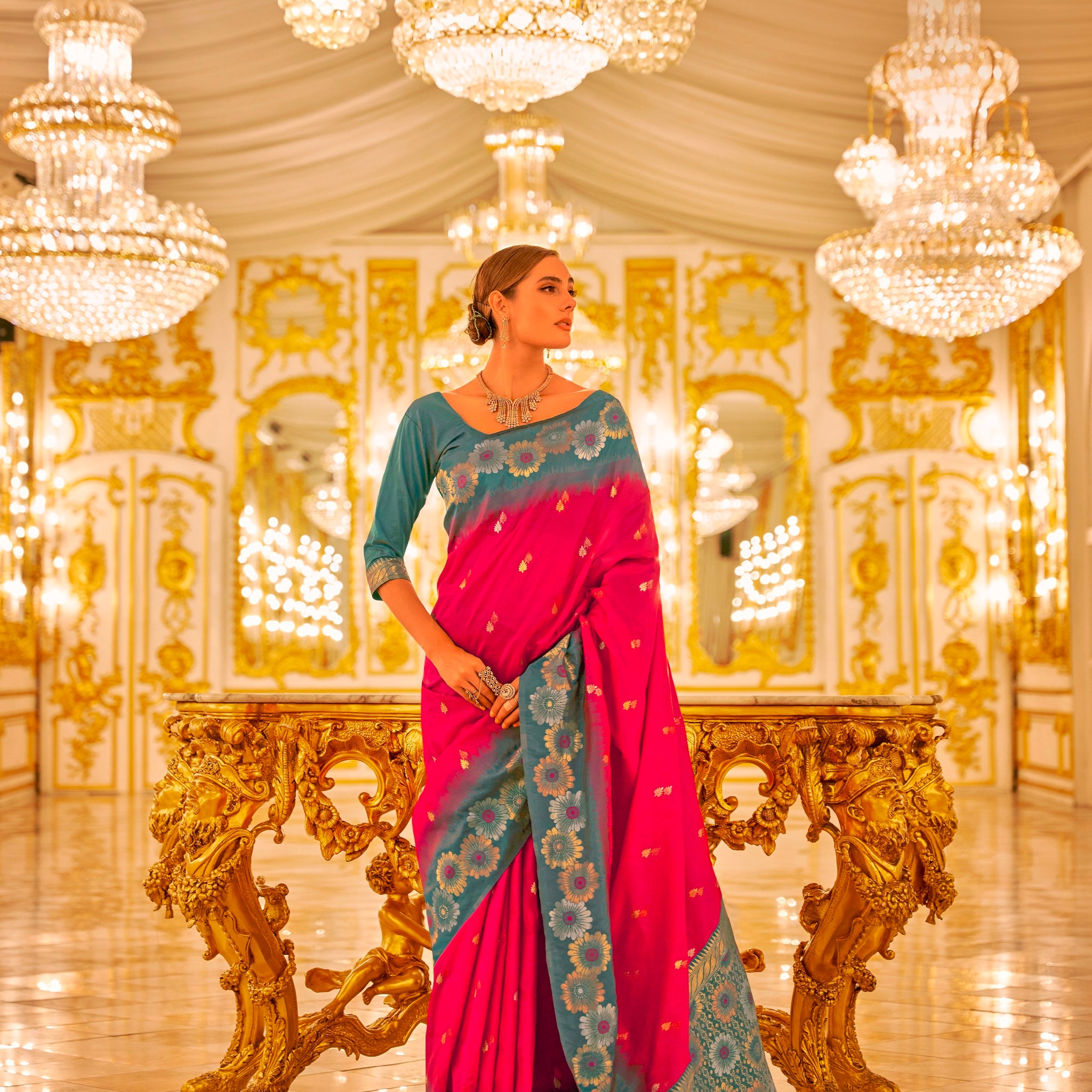 Designer Festival Wear Banarasi Silk Weaving Saree