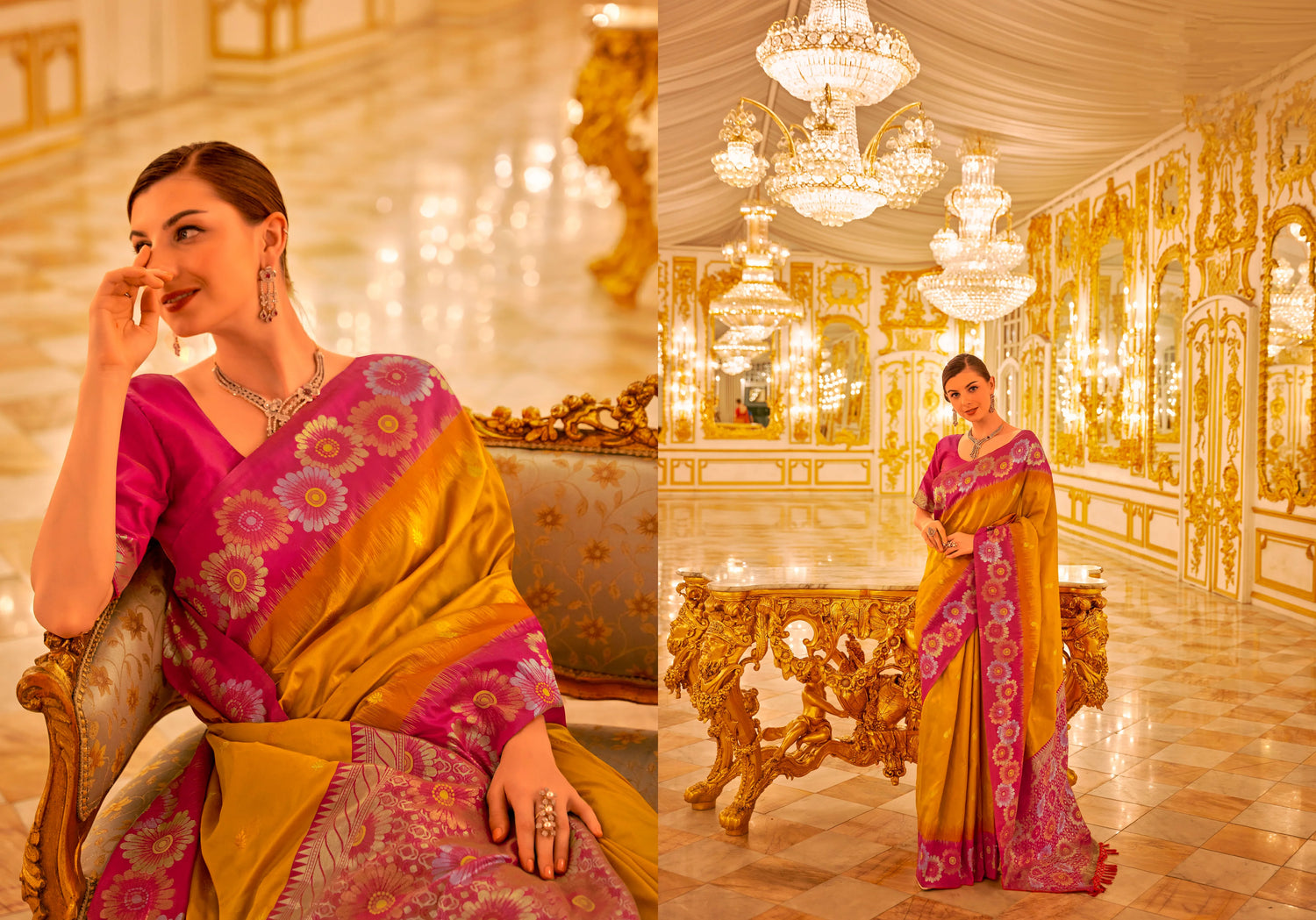 Designer Festival Wear Banarasi Silk Weaving Saree