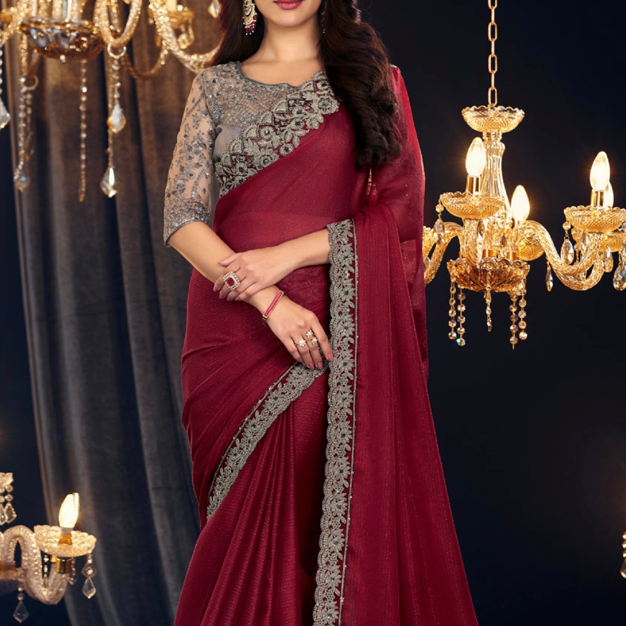 Beautiful Designer Occasion Wear Georgette Saree