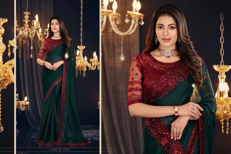 Beautiful Designer Occasion Wear Georgette Saree