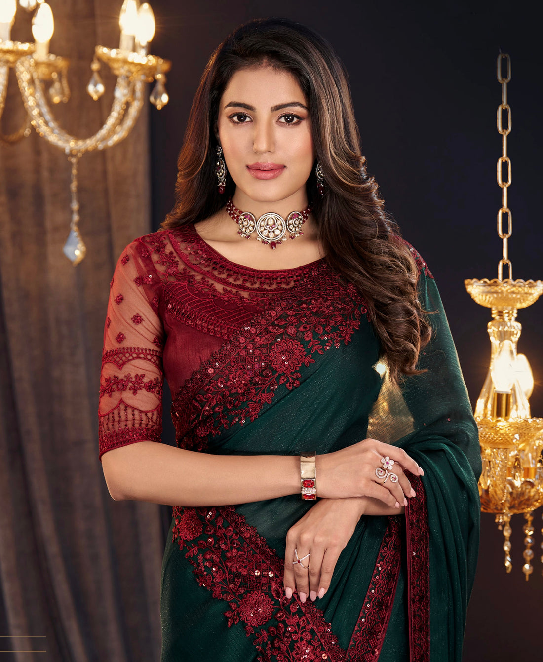 Beautiful Designer Occasion Wear Georgette Saree