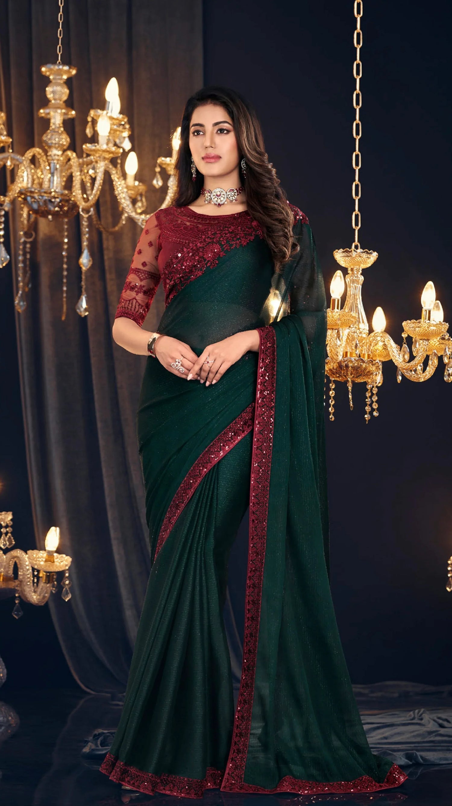 Beautiful Designer Occasion Wear Georgette Saree