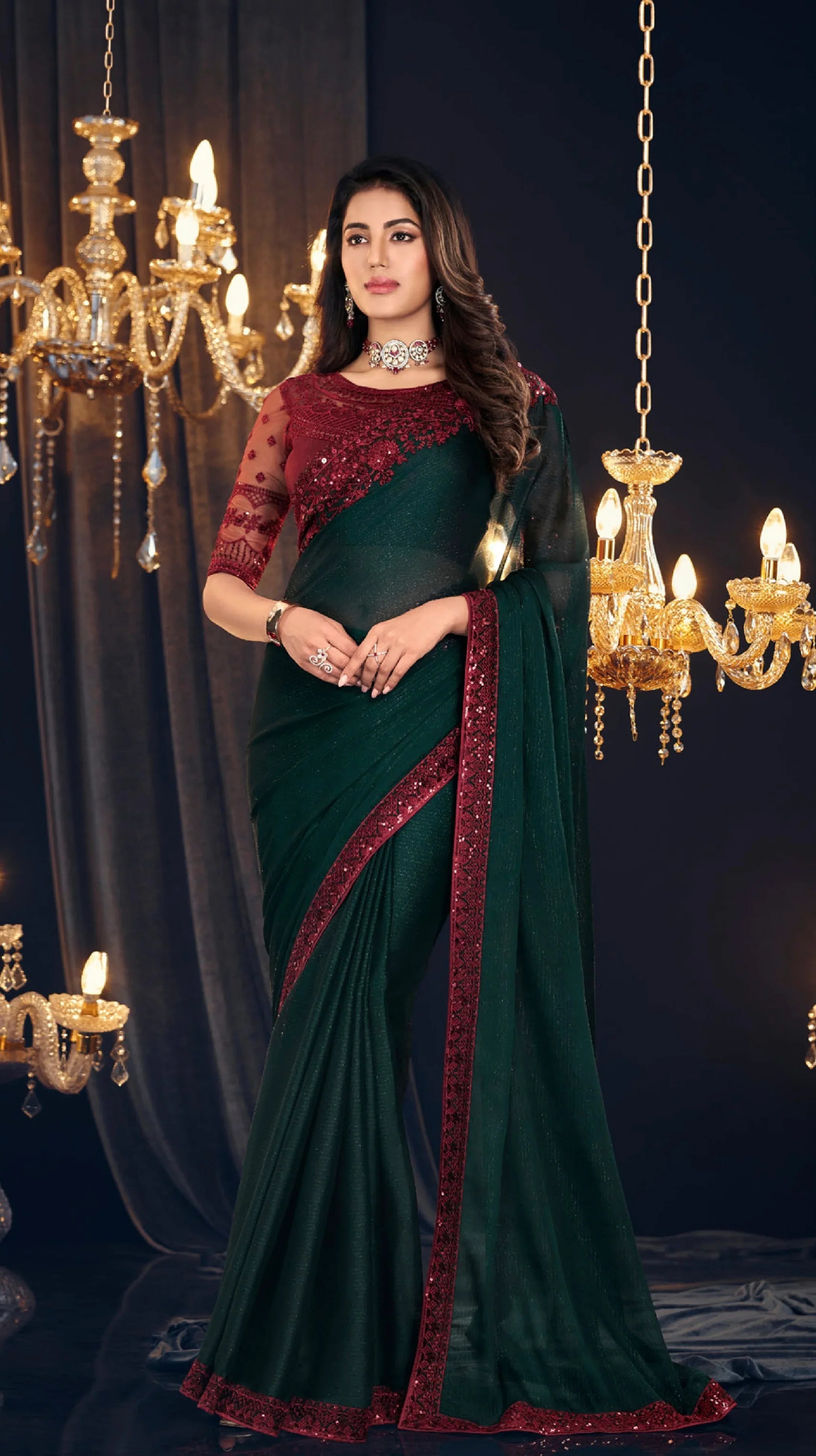 Beautiful Designer Occasion Wear Georgette Saree