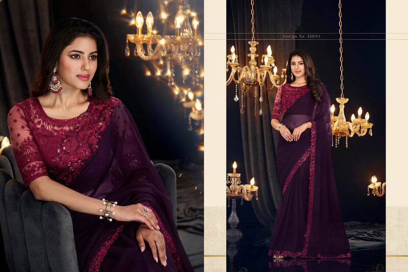 Beautiful Designer Occasion Wear Georgette Saree